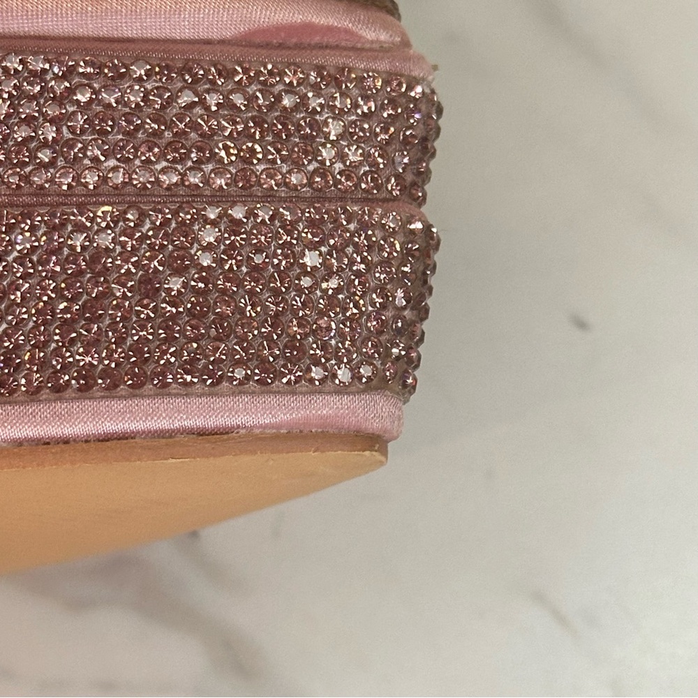 NWT Rhinestoned Block Heel Platform Pumps - Rose - Size 8.5 - Picture 13 of 17